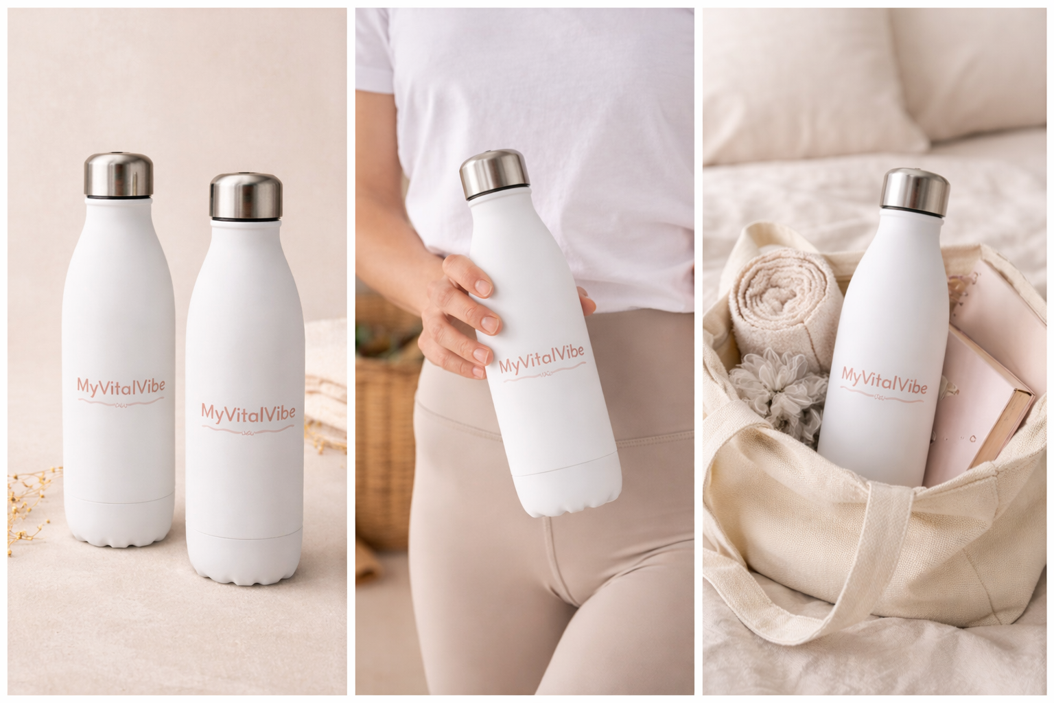 MyVitalVibe Everyday Wellness Water Bottle